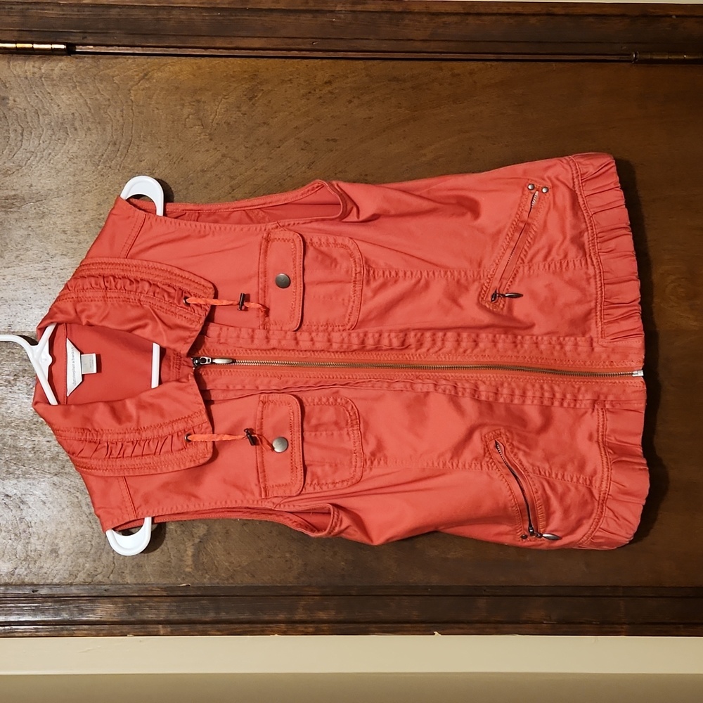 Christopher & Banks Vest Color Coral size Large